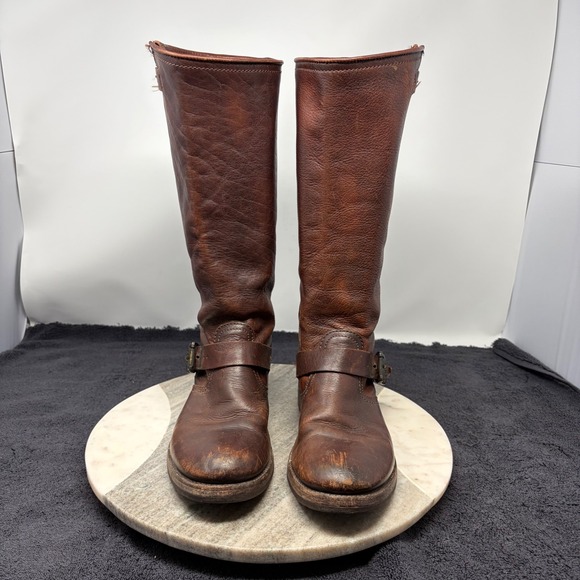 Frye Shoes - Frye Campus 14L Brown Leather Tall Harness Boots Womens 8.5 B Equestrian Western